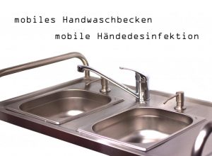 mobiles Handwaschbecken zur Händedesinfektion