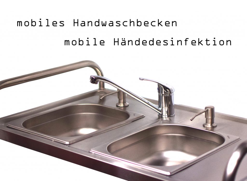 mobiles Handwaschbecken zur Händedesinfektion